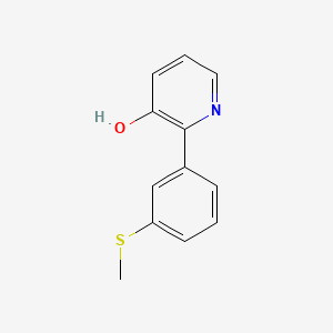 molecular formula C12H11NOS B6366850 3-Hydroxy-2-(3-methylthiophenyl)pyridine CAS No. 1261937-89-6