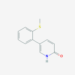 B6366877 2-Hydroxy-5-(2-methylthiophenyl)pyridine, 95% CAS No. 1111109-64-8