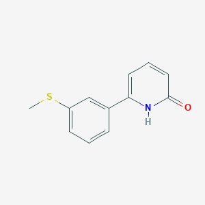 B6366883 2-Hydroxy-6-(3-methylthiophenyl)pyridine, 95% CAS No. 1111110-53-2