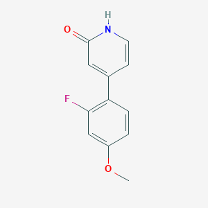 molecular formula C12H10FNO2 B6366976 4-(2-Fluoro-4-methoxyphenyl)-2-hydroxypyridine, 95% CAS No. 1173157-92-0