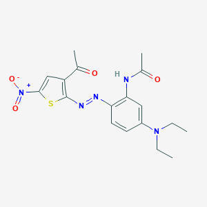 molecular formula C18H21N5O4S B063670 Acetamide, N-2-(3-acetyl-5-nitro-2-thienyl)azo-5-(diethylamino)phenyl- CAS No. 167940-11-6