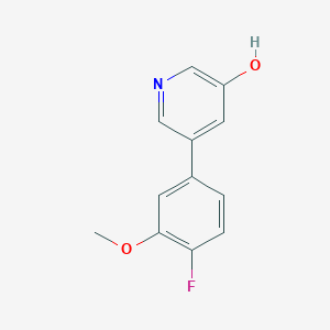 5-(4-Fluoro-3-methoxyphenyl)-3-hydroxypyridine, 95%