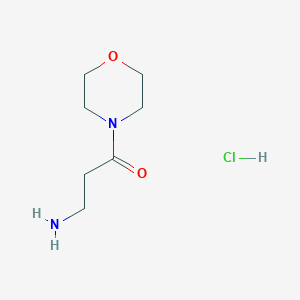 molecular formula C7H15ClN2O2 B063671 3-Amino-1-morpholinopropan-1-one hydrochloride CAS No. 173336-90-8