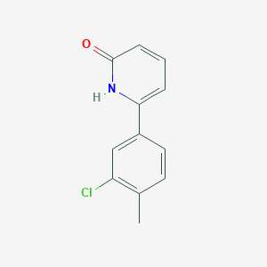 molecular formula C12H10ClNO B6367156 6-(3-Chloro-4-methylphenyl)-2-hydroxypyridine CAS No. 1111111-03-5