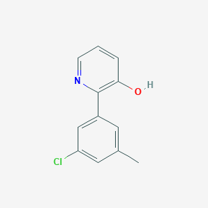molecular formula C12H10ClNO B6367163 2-(3-Chloro-5-methylphenyl)pyridin-3-ol CAS No. 1261972-13-7