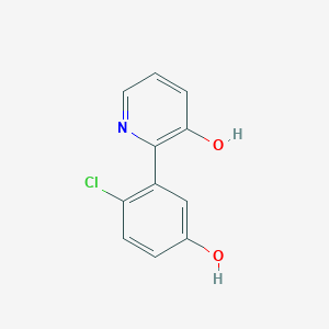 2-(2-Chloro-5-hydroxyphenyl)-3-hydroxypyridine, 95%