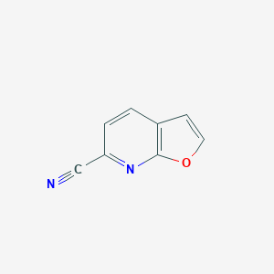 molecular formula C8H4N2O B063673 Furo[2,3-b]pyridine-6-carbonitrile CAS No. 190957-74-5
