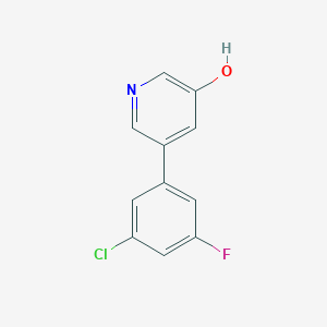 5-(3-Chloro-5-fluorophenyl)-3-hydroxypyridine, 95%
