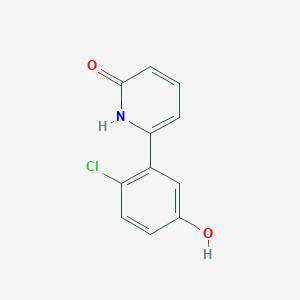 molecular formula C11H8ClNO2 B6367367 6-(2-Chloro-5-hydroxyphenyl)pyridin-2(1H)-one CAS No. 1261993-05-8