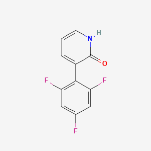 molecular formula C11H6F3NO B6367384 2-Hydroxy-3-(2,4,6-trifluorophenyl)pyridine CAS No. 1261994-25-5