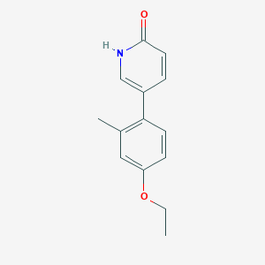 molecular formula C14H15NO2 B6367510 5-(4-Ethoxy-2-methylphenyl)-2-hydroxypyridine, 95% CAS No. 1111115-33-3