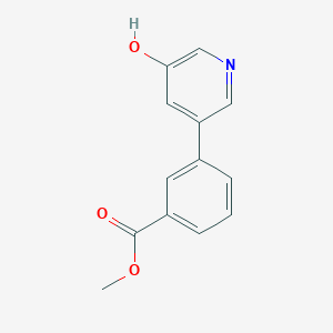 molecular formula C13H11NO3 B6367537 Methyl 3-(5-hydroxypyridin-3-yl)benzoate CAS No. 1258636-77-9