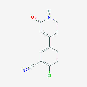 4-(4-Chloro-3-cyanophenyl)-2-hydroxypyridine, 95%