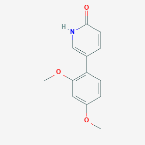 molecular formula C13H13NO3 B6367568 5-(2,4-Dimethoxyphenyl)-2-hydroxypyridine, 95% CAS No. 1111106-30-9