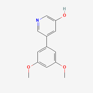 molecular formula C13H13NO3 B6367612 5-(3,5-DIMETHOXYPHENYL)-3-HYDROXYPYRIDINE CAS No. 1258629-65-0
