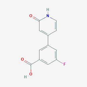 4-(3-Carboxy-5-fluorophenyl)-2-hydroxypyridine, 95%