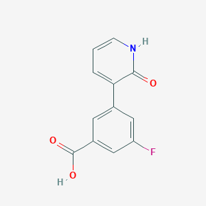 3-(3-Carboxy-5-fluorophenyl)-2-hydroxypyridine, 95%