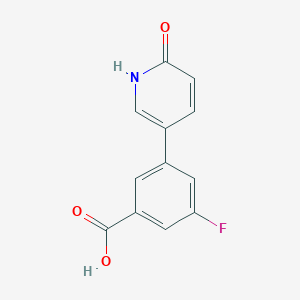 5-(3-Carboxy-5-fluorophenyl)-2-hydroxypyridine, 95%