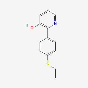 2-(4-Ethylthiophenyl)-3-hydroxypyridine, 95%