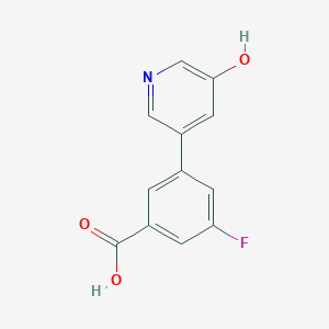 5-(3-Carboxy-5-fluorophenyl)-3-hydroxypyridine, 95%