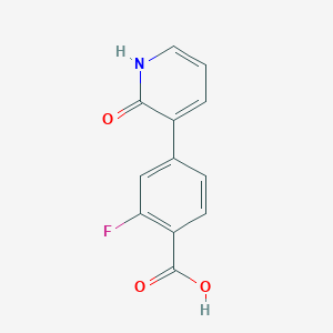 molecular formula C12H8FNO3 B6367733 3-(4-Carboxy-3-fluorophenyl)-2-hydroxypyridine CAS No. 1261895-90-2