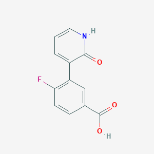3-(5-Carboxy-2-fluorophenyl)-2-hydroxypyridine, 95%