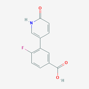 5-(5-Carboxy-2-fluorophenyl)-2-hydroxypyridine, 95%