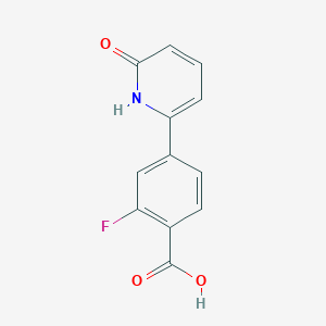 molecular formula C12H8FNO3 B6367756 6-(4-Carboxy-3-fluorophenyl)-2-hydroxypyridine, 95% CAS No. 1111110-44-1