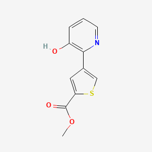 molecular formula C11H9NO3S B6367757 Methyl 4-(3-hydroxypyridin-2-yl)thiophene-2-carboxylate CAS No. 1261981-79-6