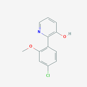 2-(4-Chloro-2-methoxyphenyl)-3-hydroxypyridine, 95%
