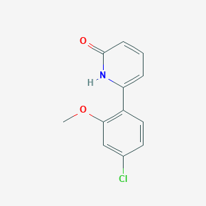 molecular formula C12H10ClNO2 B6367846 6-(4-Chloro-2-methoxyphenyl)-2-hydroxypyridine CAS No. 1111114-82-9