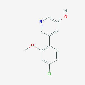 molecular formula C12H10ClNO2 B6367855 5-(4-Chloro-2-methoxyphenyl)pyridin-3-ol CAS No. 1261956-88-0