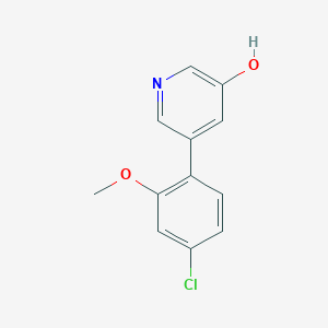 5-(4-Chloro-2-methoxyphenyl)-3-hydroxypyridine, 95%
