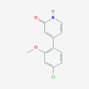 4-(4-Chloro-2-methoxyphenyl)-2-hydroxypyridine, 95%