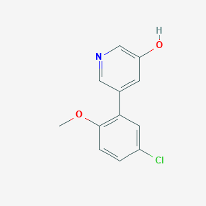 5-(5-Chloro-2-methoxyphenyl)-3-hydroxypyridine, 95%