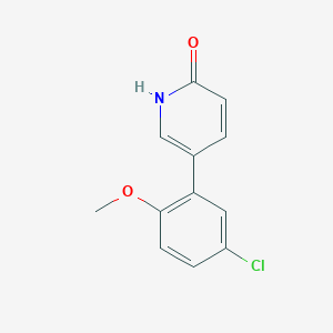molecular formula C12H10ClNO2 B6367893 5-(5-Chloro-2-methoxyphenyl)-2-hydroxypyridine, 95% CAS No. 1111102-93-2