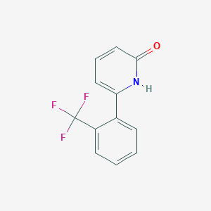 molecular formula C12H8F3NO B6367899 2-Hydroxy-6-(2-trifluoromethylphenyl)pyridine, 95% CAS No. 1111110-71-4