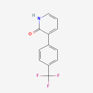 molecular formula C12H8F3NO B6367908 2-Hydroxy-3-(4-trifluoromethylphenyl)pyridine CAS No. 426823-47-4