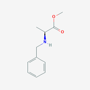molecular formula C11H15NO2 B063680 (S)-methyl 2-(benzylamino)propanoate CAS No. 159721-22-9