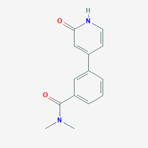 molecular formula C14H14N2O2 B6368063 4-[3-(N,N-Dimethylaminocarbonyl)phenyl]-2-hydroxypyridine, 95% CAS No. 1261939-53-0