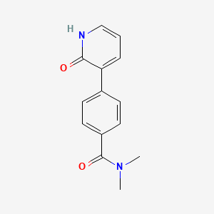 molecular formula C14H14N2O2 B6368071 3-[4-(N,N-Dimethylaminocarbonyl)phenyl]-2-hydroxypyridine, 95% CAS No. 1261939-60-9