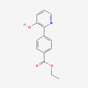 2-(4-Ethoxycarbonylphenyl)-3-hydroxypyridine, 95%
