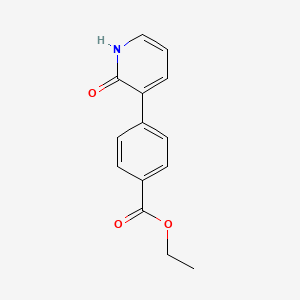 molecular formula C14H13NO3 B6368155 3-(4-Ethoxycarbonylphenyl)-2-hydroxypyridine, 95% CAS No. 1261892-87-8