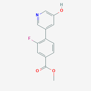 molecular formula C13H10FNO3 B6368162 Methyl 3-fluoro-4-(5-hydroxypyridin-3-yl)benzoate CAS No. 1261973-17-4