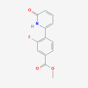 6-(2-Fluoro-4-methoxycarbonylphenyl)-2-hydroxypyridine, 95%