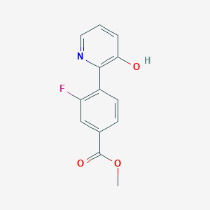 molecular formula C13H10FNO3 B6368188 Methyl 3-fluoro-4-(3-hydroxypyridin-2-yl)benzoate CAS No. 1262000-36-1