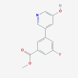 molecular formula C13H10FNO3 B6368234 Methyl 3-fluoro-5-(5-hydroxypyridin-3-yl)benzoate CAS No. 1261909-75-4