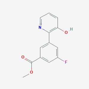 molecular formula C13H10FNO3 B6368254 Methyl 3-fluoro-5-(3-hydroxypyridin-2-yl)benzoate CAS No. 1261996-64-8