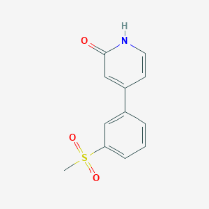 molecular formula C12H11NO3S B6368317 2-Hydroxy-4-(3-methylsulfonylphenyl)pyridine CAS No. 1261895-98-0
