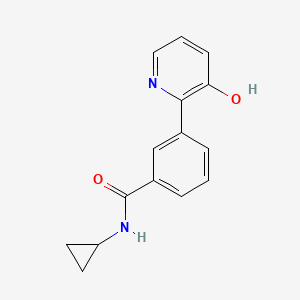 molecular formula C15H14N2O2 B6368398 N-cyclopropyl-3-(3-hydroxypyridin-2-yl)benzamide CAS No. 1261892-96-9